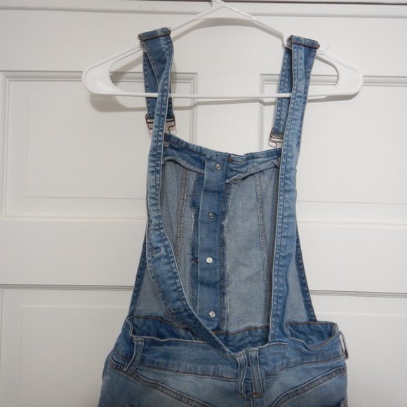 Refuge Overalls Size 8 Distressed Denim - Picture 2 of 7